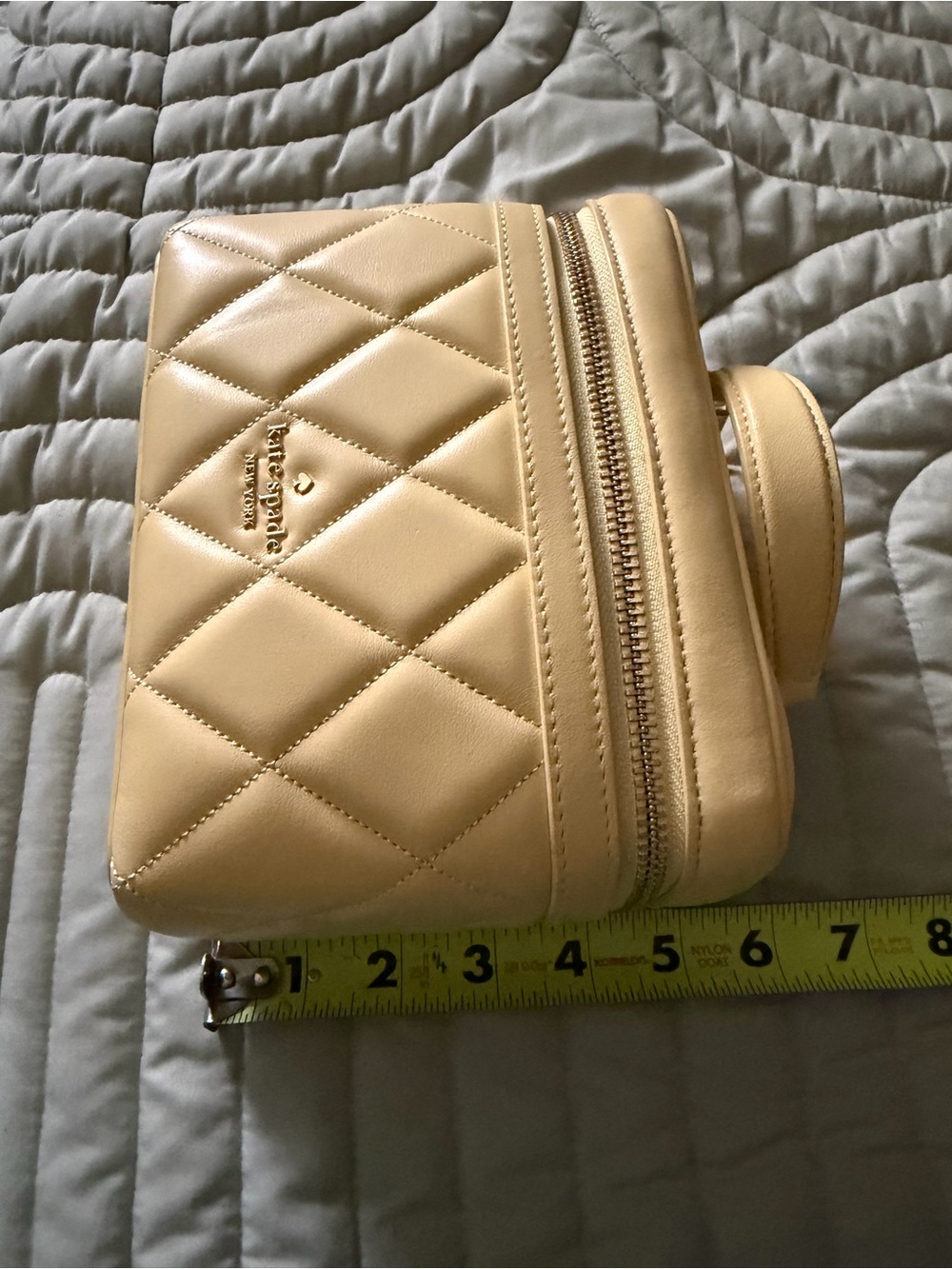 kate spade Quilted Lemon Yellow Top-Handle Cosmetic Case - Picture 14 of 14